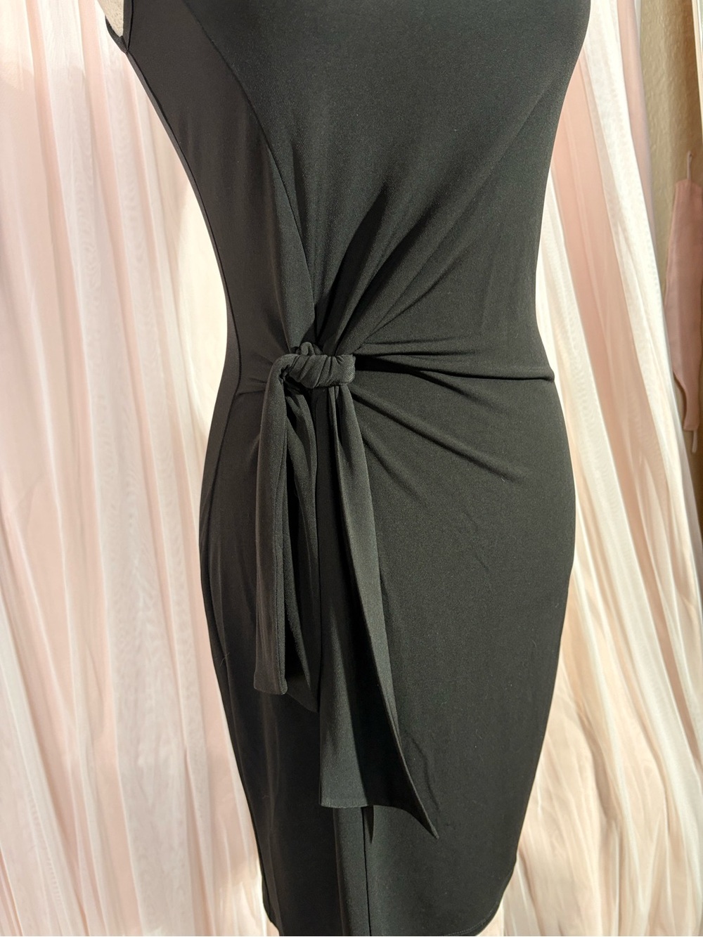 Michael Kors Black Sleeveless Knot-Detail Midi Dress - Picture 2 of 10